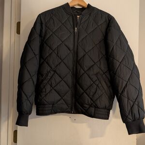 Old Navy Black Quilted Bomber Jacket